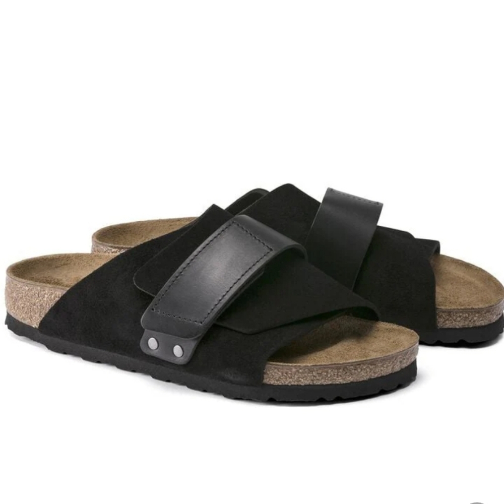 Birkenstock Kyoto Oiled Leather Suede Sandals 37 L6 M8